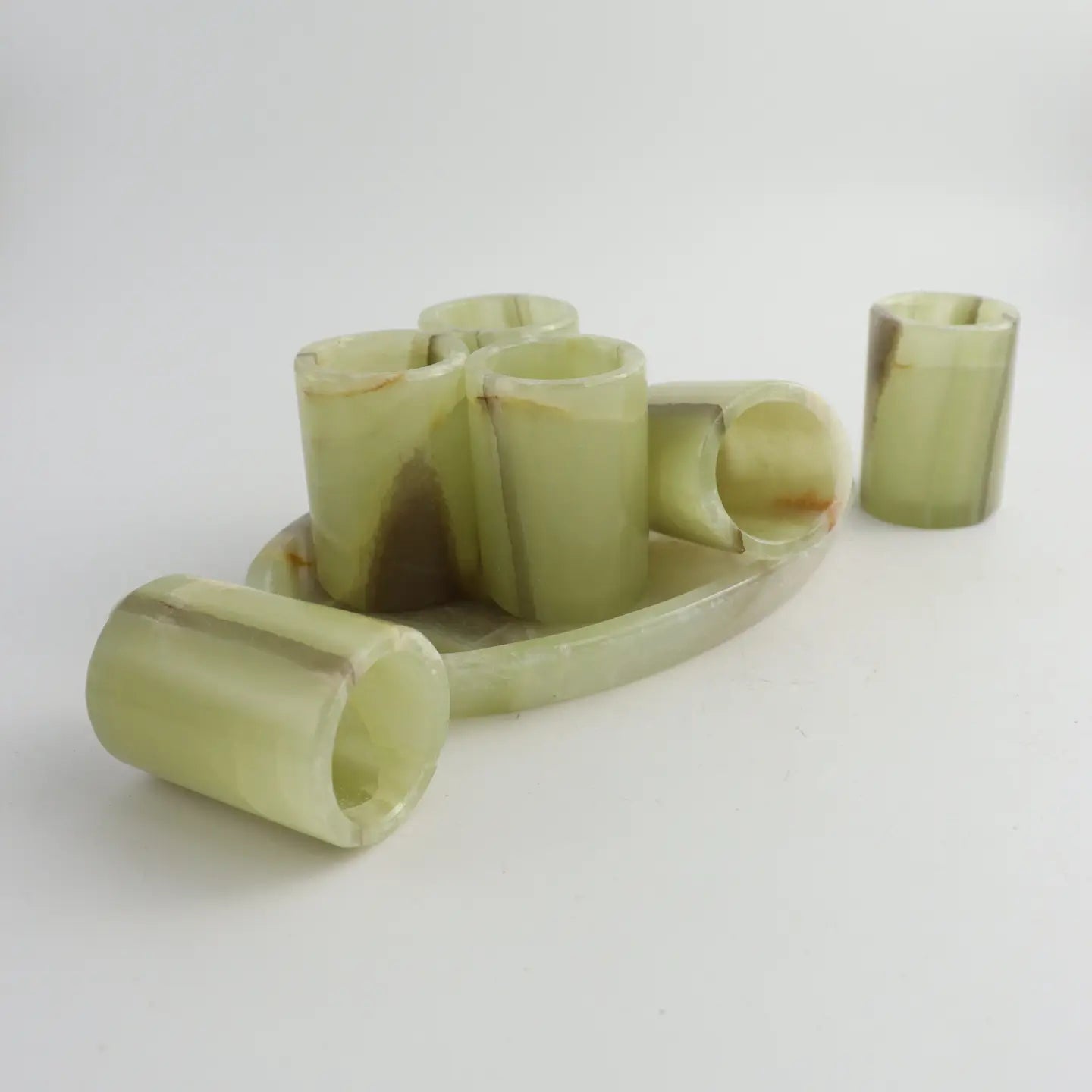 Green Onyx Shot Glass Set