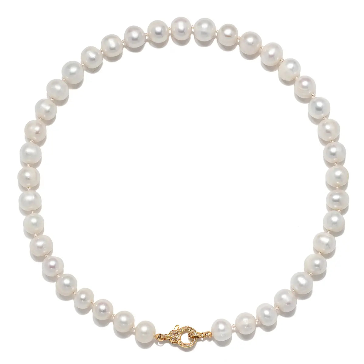 Freshwater Pearl & Diamond Necklace