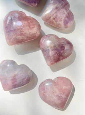 Rare Lavender Rose Quartz Heart