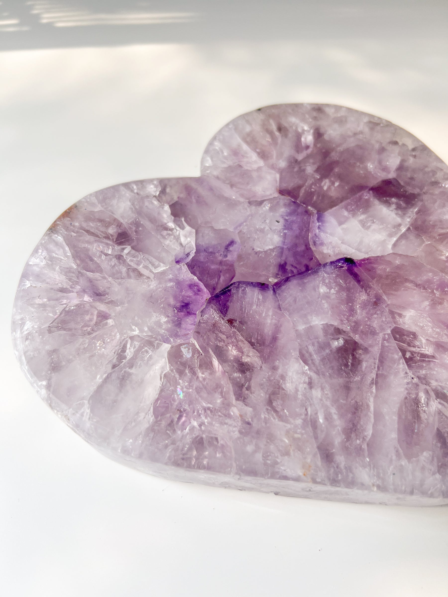 Grape Jelly Amethyst Heart Stalactite Slice