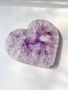 Grape Jelly Amethyst Heart Stalactite Slice