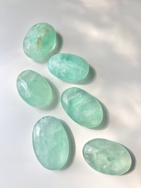 Baja Blast Green Fluorite Palmstone