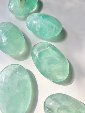 Baja Blast Green Fluorite Palmstone