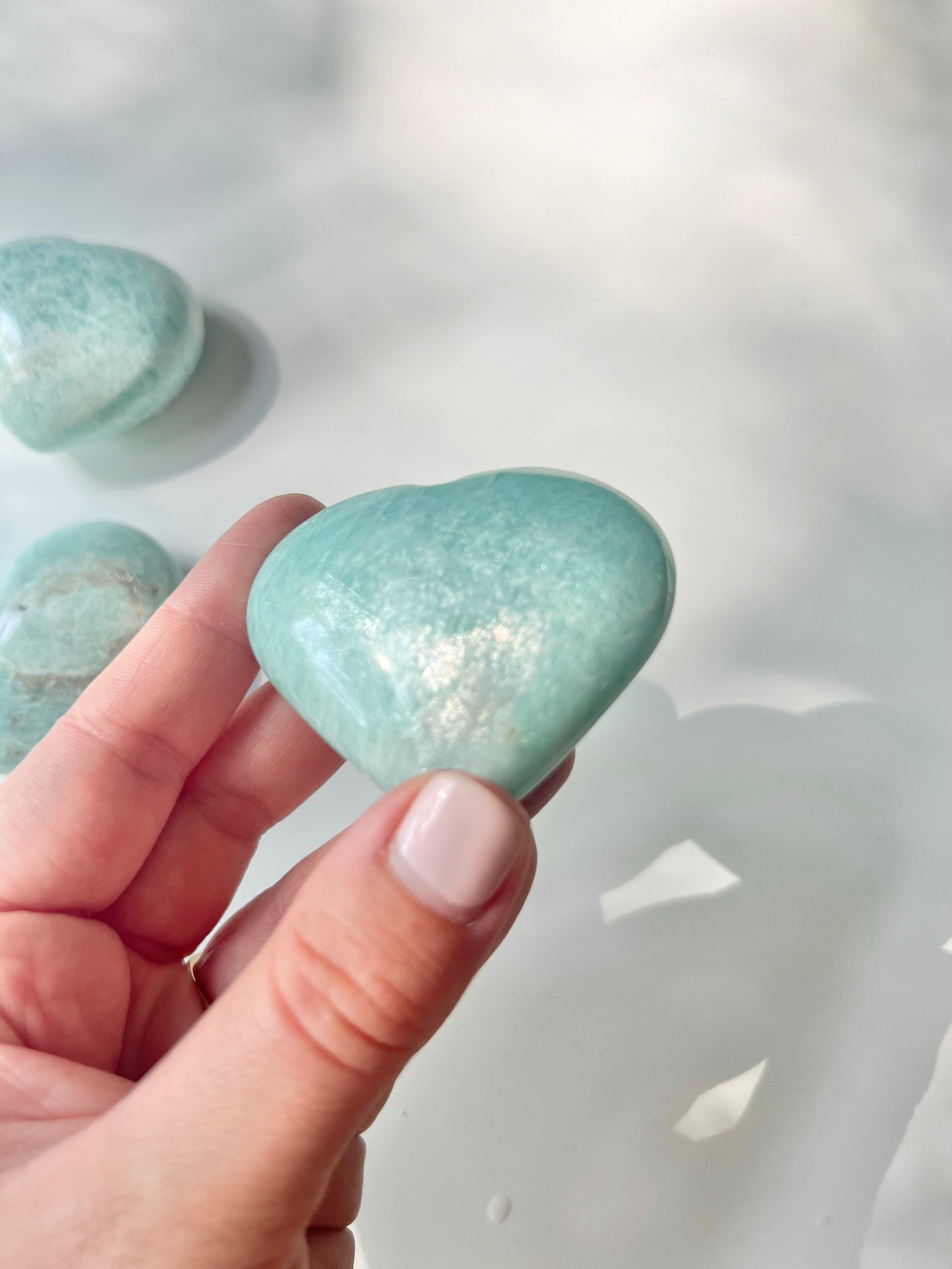 Chatoyant Amazonite Mini Heart