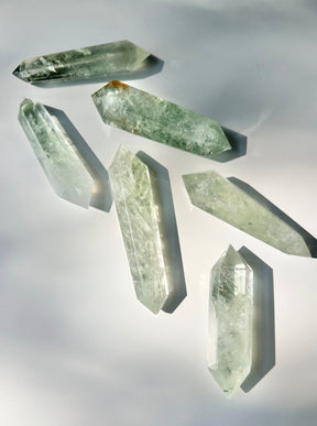 Prasiolite Double Pointed Crystal Wand