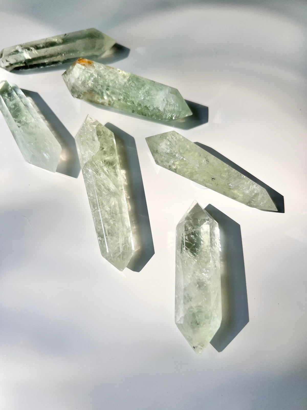 Prasiolite Double Pointed Crystal Wand