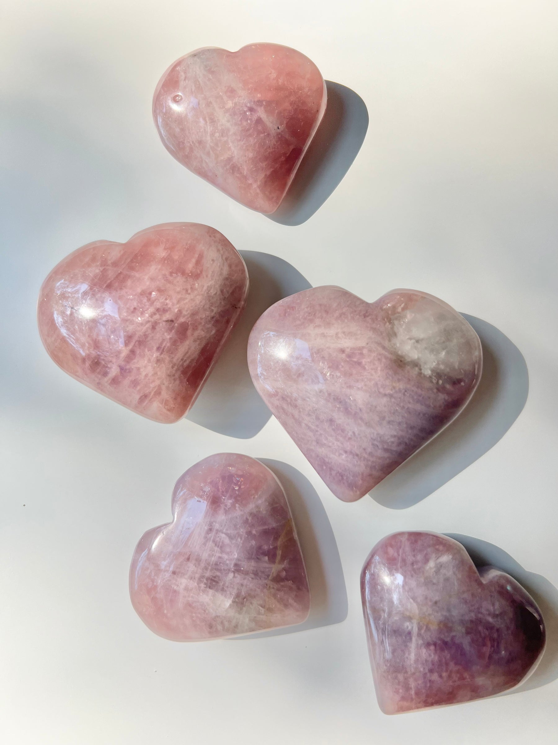 Rare Lavender Rose Quartz Heart