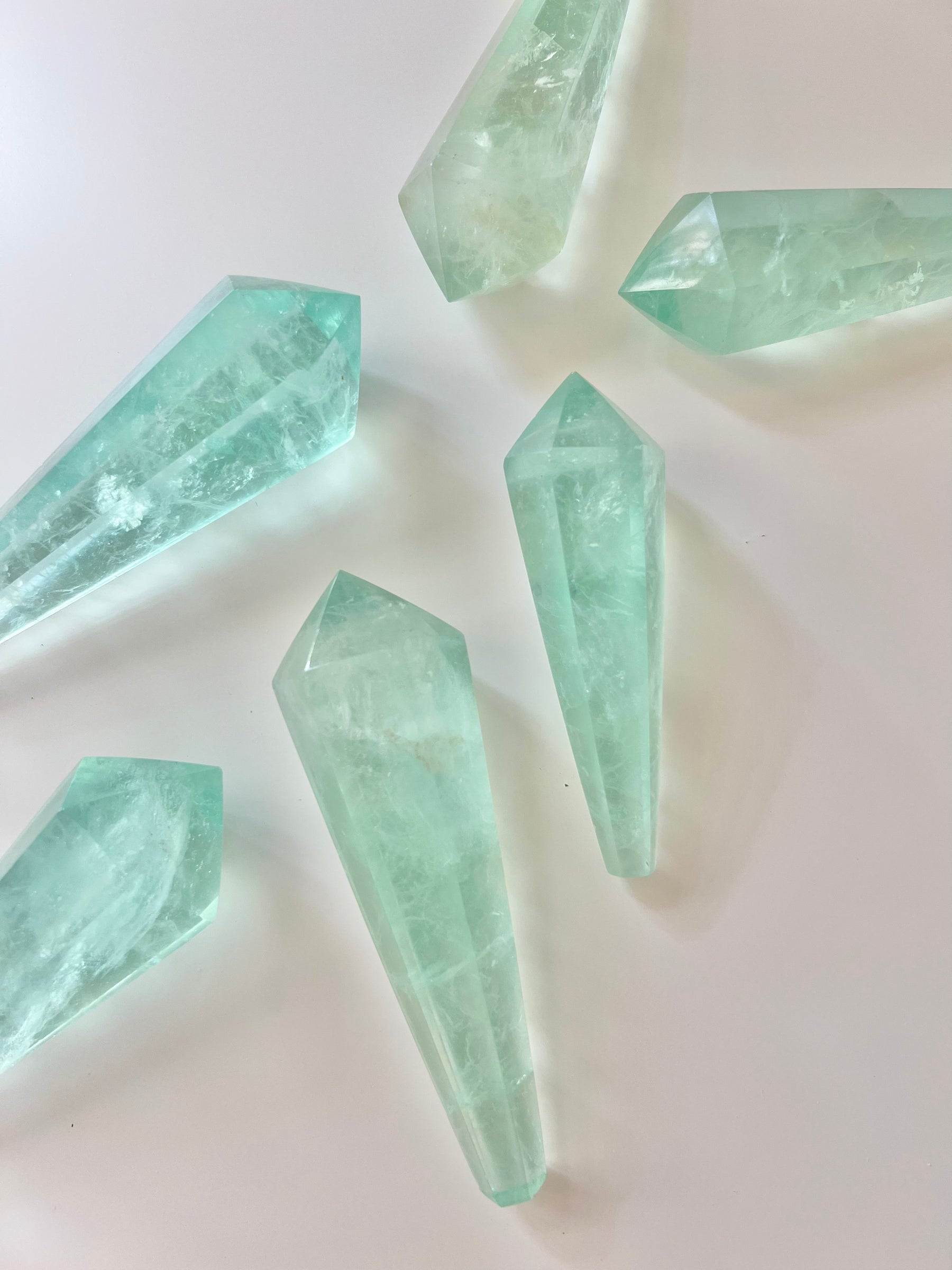 Baja Blast Green Fluorite Crystal Wand