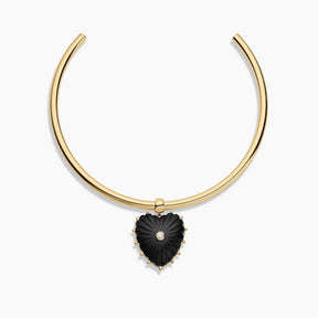 Malene Onyx Heart Choker Necklace