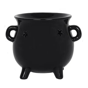 Gothic Black Cauldron Halloween Oil Burner and Wax Warmer