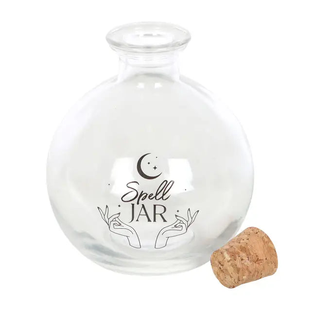 Glass Magic Spell Jar with Recipe Booklet