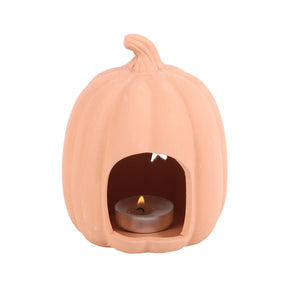 9cm Terracotta Fall and Halloween Pumpkin Tealight Holder