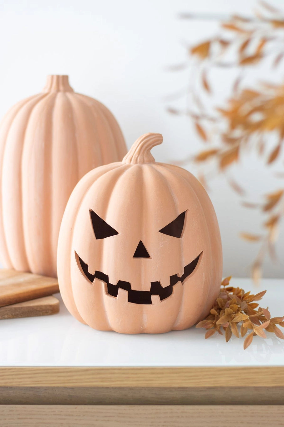 22cm Terracotta Halloween Pumpkin Decoration