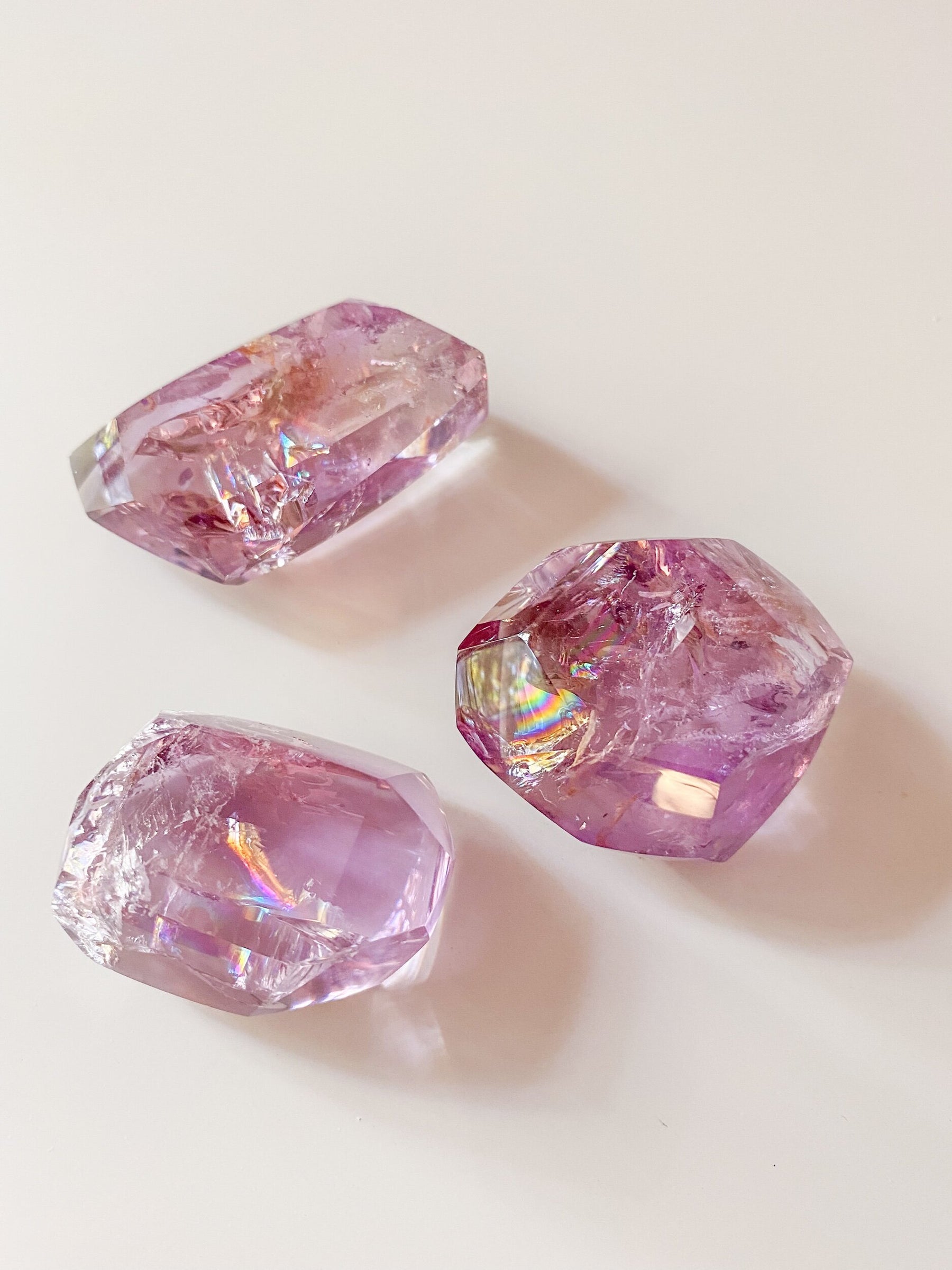 Gem Quality Amethyst with Rainbows